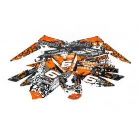 Decal Kit Stage6 orange – white Derbi X-Treme / X-Race