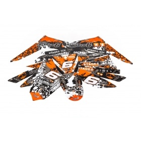 Decal Kit Stage6 orange – white Derbi X-Treme / X-Race