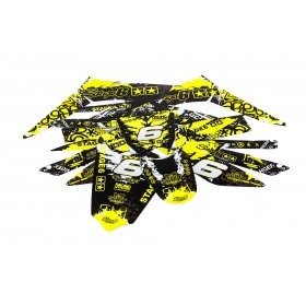 Decal Kit Stage6 yellow – black Derbi X-Treme / X-Race