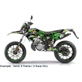 Seat Cover Derbi Senda 2000 - 2010 Stage6 Full Covering green / black