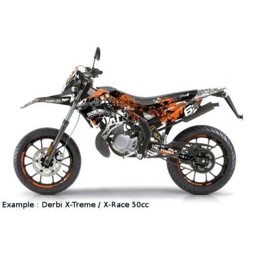 Seat Cover Derbi Senda 2000 - 2010 Stage6 Full Covering orange / white Seat Cover Derbi Senda 2000 - 2010 Stage6 Full Covering orange / white