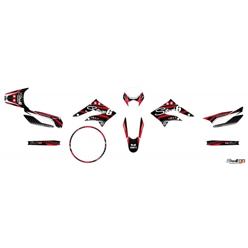 Graphic Kit Derbi X-Treme 2011 - 2017 Stage6 Red Graphic Kit Derbi X-Treme 2011 - 2017 Stage6 Red