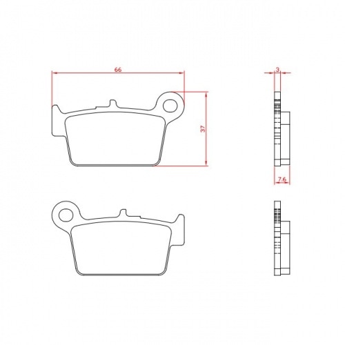 Тормозные накладки заднего тормоза Stage6 Sport Beta RR Тормозные накладки заднего тормоза Stage6 Sport Beta RR