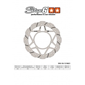 Stage6 Brake Disc front 250mm HM / Vent Enduro
