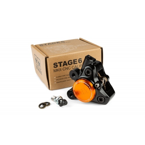 Front Brake Caliper CNC aluminium Stage6 Minarelli / Piaggio / Peugeot black Front Brake Caliper CNC aluminium Stage6 Minarelli / Piaggio / Peugeot black