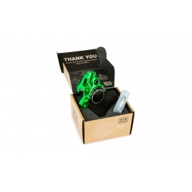 Front Brake Caliper CNC aluminium Stage6 Minarelli / Piaggio / Peugeot green