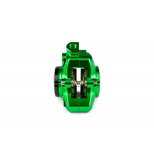 Front Brake Caliper CNC aluminium Stage6 Minarelli / Piaggio / Peugeot green Front Brake Caliper CNC aluminium Stage6 Minarelli / Piaggio / Peugeot green