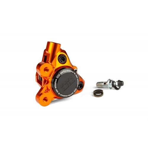 Front Brake Caliper CNC aluminium Stage6 Minarelli / Piaggio / Peugeot orange Front Brake Caliper CNC aluminium Stage6 Minarelli / Piaggio / Peugeot orange