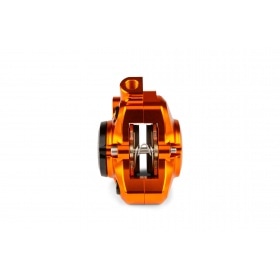 Front Brake Caliper CNC aluminium Stage6 Minarelli / Piaggio / Peugeot orange