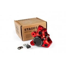 Front Brake Caliper CNC aluminium Stage6 Minarelli / Piaggio / Peugeot red