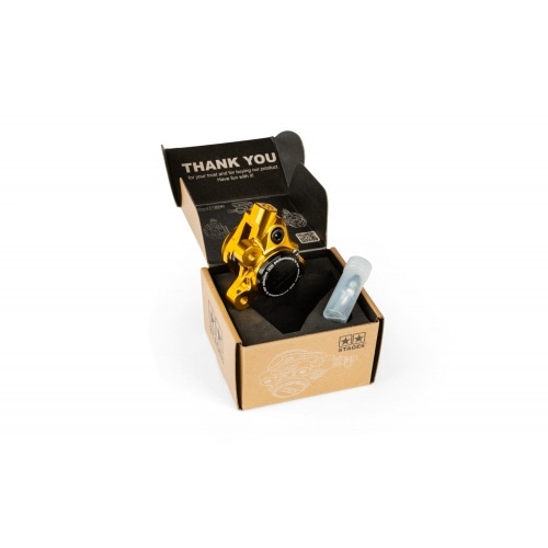 Front Brake Caliper CNC aluminium Stage6 Minarelli / Piaggio / Peugeot gold Front Brake Caliper CNC aluminium Stage6 Minarelli / Piaggio / Peugeot gold