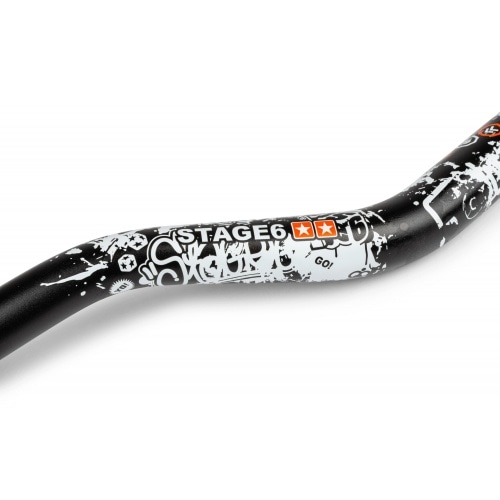 MX stūres Stage6 Fatbar dizains 28,6mm melns MX stūres Stage6 Fatbar dizains 28,6mm melns
