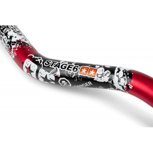MX stūres Stage6 Fatbar dizains 28,6mm sarkans MX stūres Stage6 Fatbar dizains 28,6mm sarkans