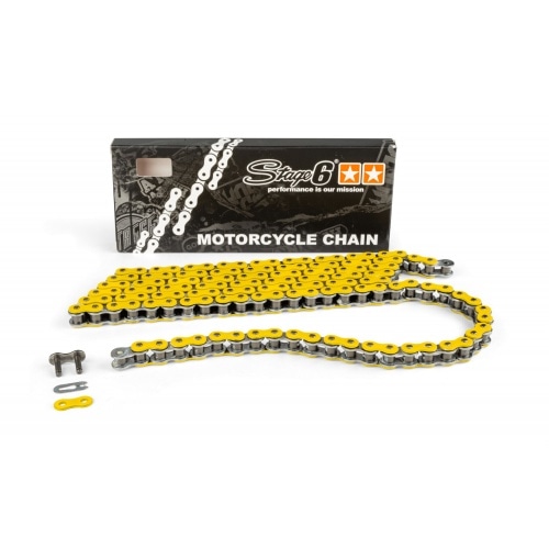 Цепь HQ Stage6 420 / 140 звеньев желтая Цепь HQ Stage6 420 / 140 звеньев желтая