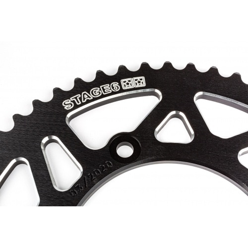 Aizmugurējā zobrats 53 zobi - 420 Stage6 CNC alumīnija melns Beta RR Aizmugurējā zobrats 53 zobi - 420 Stage6 CNC alumīnija melns Beta RR