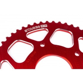 Aizmugurējais cilindrs 53 zobi - 420 Stage6 alumīnija CNC melns Peugeot / Rieju