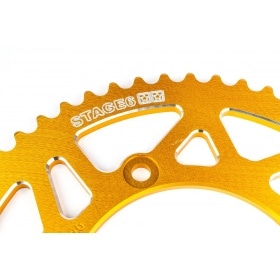 Ķēdes komplekts 14x53 - 420 Stage6 alumīnija CNC dzeltens Beta RR