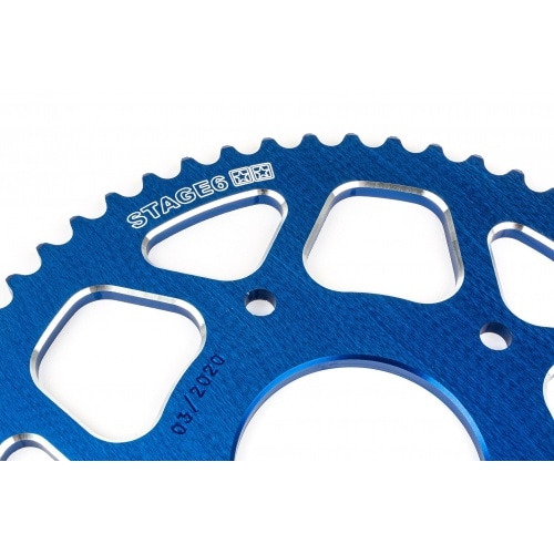 Ķēdes komplekts 13x53 - 420 Stage6 alumīnija CNC zils Peugeot / Rieju Ķēdes komplekts 13x53 - 420 Stage6 alumīnija CNC zils Peugeot / Rieju