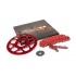 Ķēdes komplekts 13x53 - 420 Stage6 alumīnija CNC sarkans Peugeot / Motorhispania Ķēdes komplekts 13x53 - 420 Stage6 alumīnija CNC sarkans Peugeot / Motorhispania