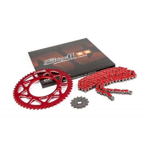 Chain Kit 13×53 – 420 Stage6 aluminium CNC Red Derbi DRD Pro Chain Kit 13×53 – 420 Stage6 aluminium CNC Red Derbi DRD Pro
