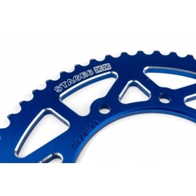 Ķēdes komplekts 13x53 - 420 Stage6 alumīnija CNC zils Derbi Senda X-treme