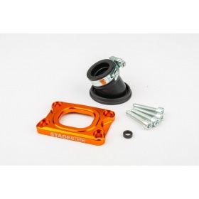 Intake Manifold Stage6 360° AM6 / Derbi orange for Dellorto / CP