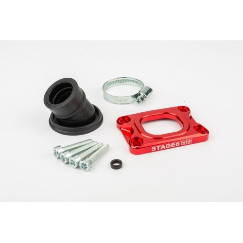 Intake Manifold Stage6 360° AM6 / Derbi red for Dellorto / CP Intake Manifold Stage6 360° AM6 / Derbi red for Dellorto / CP