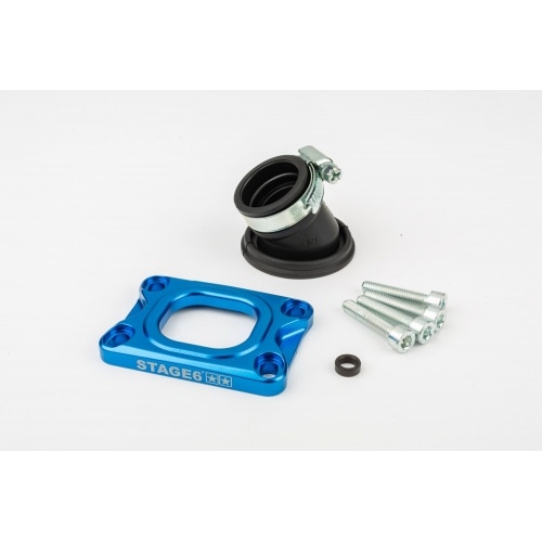 Intake Manifold Stage6 360° AM6 / Derbi blue for CP Evolution Intake Manifold Stage6 360° AM6 / Derbi blue for CP Evolution