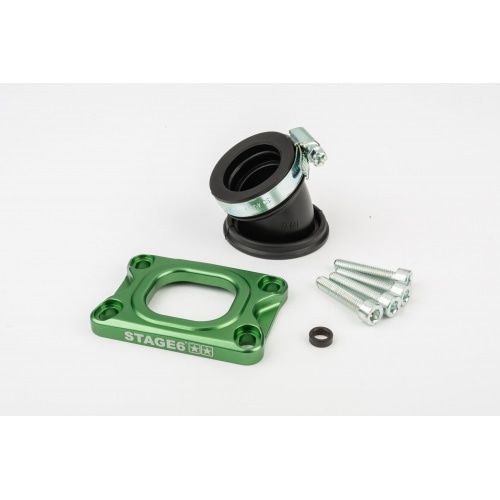 Intake Manifold Stage6 360° AM6 / Derbi green for Mikuni TM24 Intake Manifold Stage6 360° AM6 / Derbi green for Mikuni TM24