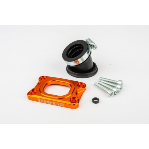 Intake Manifold Stage6 360° AM6 / Derbi orange for Mikuni TM24 Intake Manifold Stage6 360° AM6 / Derbi orange for Mikuni TM24