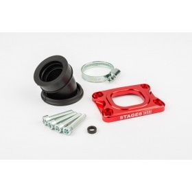 Intake Manifold Stage6 360° AM6 / Derbi red for Mikuni TM24