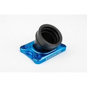 Intake Manifold Stage6 360° AM6 / Derbi blue for PWK 19 - 28mm