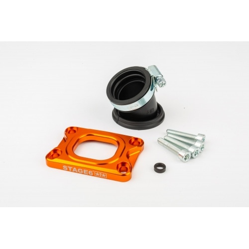 Intake Manifold Stage6 360° AM6 / Derbi orange for PWK 19 - 28mm Intake Manifold Stage6 360° AM6 / Derbi orange for PWK 19 - 28mm