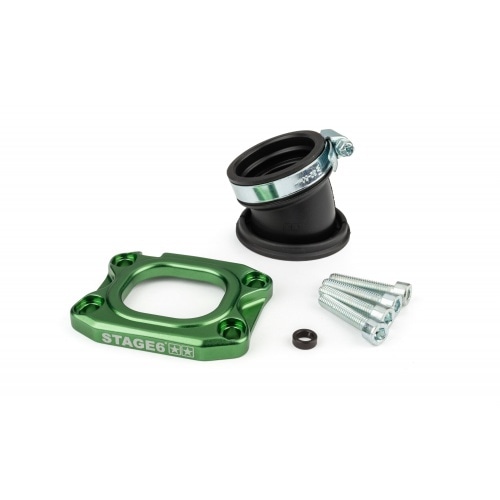 Intake Manifold Stage6 360° AM6 / Derbi green for PWK 30 - 34mm Intake Manifold Stage6 360° AM6 / Derbi green for PWK 30 - 34mm