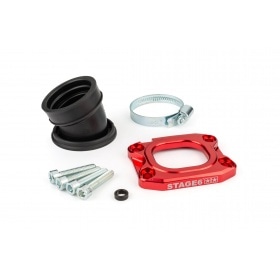 Intake Manifold Stage6 360° AM6 / Derbi red for PWK 30 - 34mm