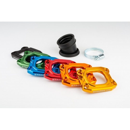 Intake Manifold Stage6 360° AM6 / Derbi yellow for PWK 30 - 34mm Intake Manifold Stage6 360° AM6 / Derbi yellow for PWK 30 - 34mm