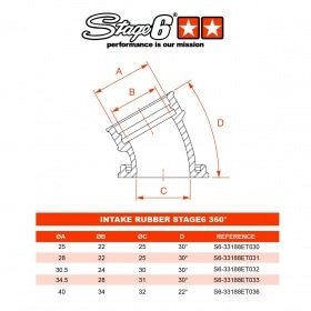 Intake Rubber 28mm Stage6 360°