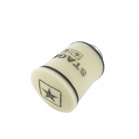 Sacīkšu gaisa filtrs Stage6 Double-Layer mazais apaļais 70 mm balts