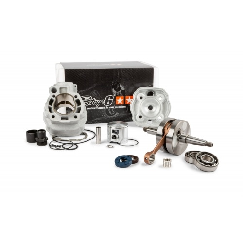 Комплект для тюнинга цилиндр + коленвал Stage6 BigRacing 77cc Minarelli AM6 Комплект для тюнинга цилиндр + коленвал Stage6 BigRacing 77cc Minarelli AM6