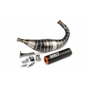 Tuning Kit cylinder + exhaust 77cc Stage6 BigRacing Minarelli AM6 orange / black