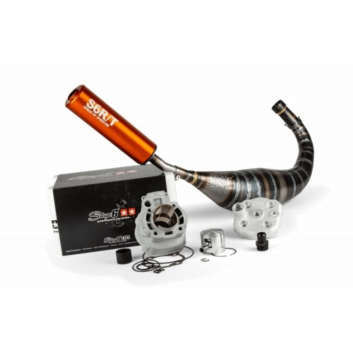 Tuning Kit cylinder + exhaust 77cc Stage6 BigRacing Minarelli AM6 orange Tuning Kit cylinder + exhaust 77cc Stage6 BigRacing Minarelli AM6 orange