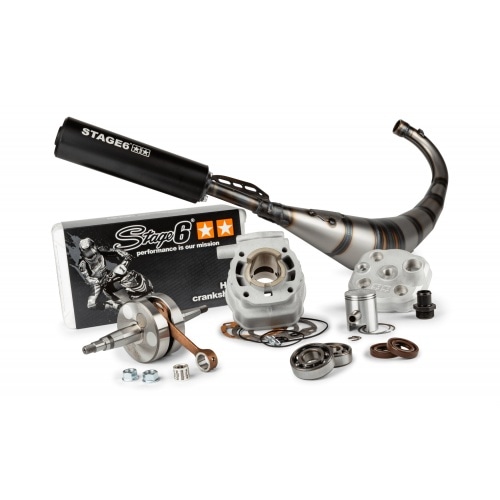 Tuning Kit Zylinder cylinder + crankshaft + exhaust Stage6 Sport MK2 50cc Derbi Euro 2 Tuning Kit Zylinder cylinder + crankshaft + exhaust Stage6 Sport MK2 50cc Derbi Euro 2