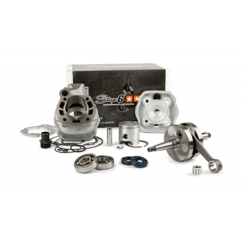 Тюнинг комплект цилиндр + коленвал Stage6 Streetrace 88cc ход 45мм Minarelli AM6 Тюнинг комплект цилиндр + коленвал Stage6 Streetrace 88cc ход 45мм Minarelli AM6