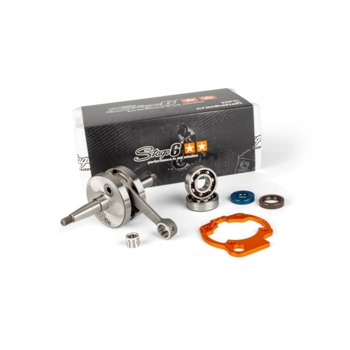 Crankshaft w/ cylinder spacer 45mm stroke / 90mm connecting rod Stage6 HPC Minarelli AM6 Crankshaft w/ cylinder spacer 45mm stroke / 90mm connecting rod Stage6 HPC Minarelli AM6