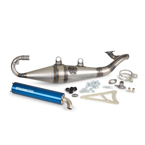 Exhaust Stage6 Pro Replica MK2 Blue Minarelli horizontal / China 2-stroke Exhaust Stage6 Pro Replica MK2 Blue Minarelli horizontal / China 2-stroke