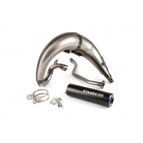 Izplūdes gāzu sistēmas Stage6 Streetrace augsta stiprinājuma CNC zils / melns Yamaha DT50 Izplūdes gāzu sistēmas Stage6 Streetrace augsta stiprinājuma CNC zils / melns Yamaha DT50