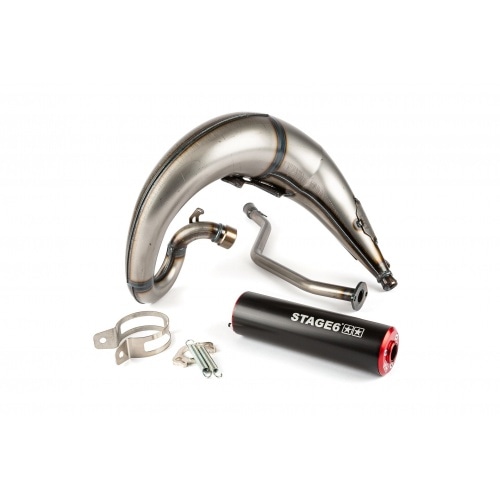 Izplūdes gāzu sistēmas Stage6 Streetrace augsta stiprinājuma CNC sarkans / melns Yamaha DT50 Izplūdes gāzu sistēmas Stage6 Streetrace augsta stiprinājuma CNC sarkans / melns Yamaha DT50