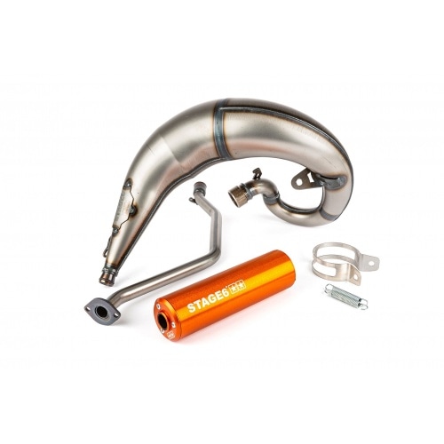 Izplūdes gāzu sistēmas Stage6 Streetrace augsta stiprinājuma CNC oranžs Rieju MRT Izplūdes gāzu sistēmas Stage6 Streetrace augsta stiprinājuma CNC oranžs Rieju MRT