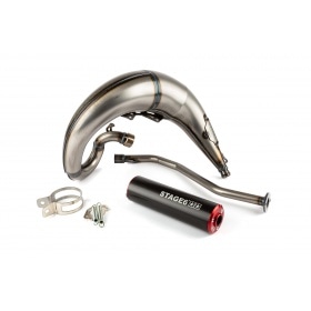 Izplūdes gāzu sistēmas Stage6 Streetrace augstais stiprinājums (kreisajā pusē) CNC sarkans / melns Beta RR