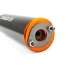 Exhaust Stage6 Streetrace chrome CNC orange / black Derbi / Minarelli AM6 Exhaust Stage6 Streetrace chrome CNC orange / black Derbi / Minarelli AM6